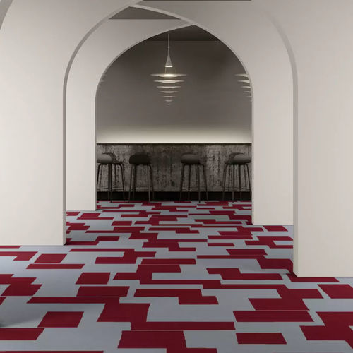 Moquette tufted - SHE LB6 - EGE CARPETS - in lana / con motivi geometrici / grigia