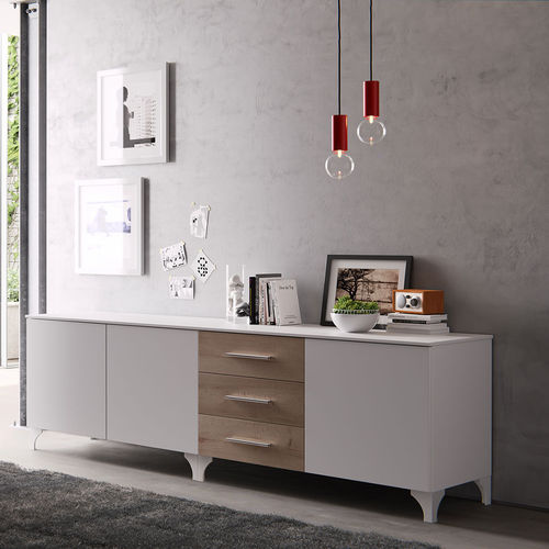 Credenza contemporanea - MD09P - GIESSEGI - in legno laccato / bianca
