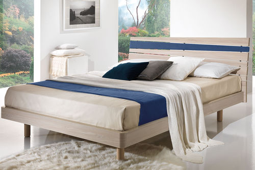 Letto matrimoniale - LINE  - GIESSEGI - contemporaneo / con testiera / in legno