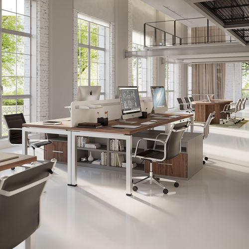 Scrivania per open space - OF 59 - GIESSEGI - contemporanea / in noce / in melaminico