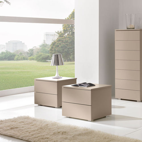 Comodino contemporaneo - CAIRO  - GIESSEGI - in legno laccato / rettangolare / per uso residenziale