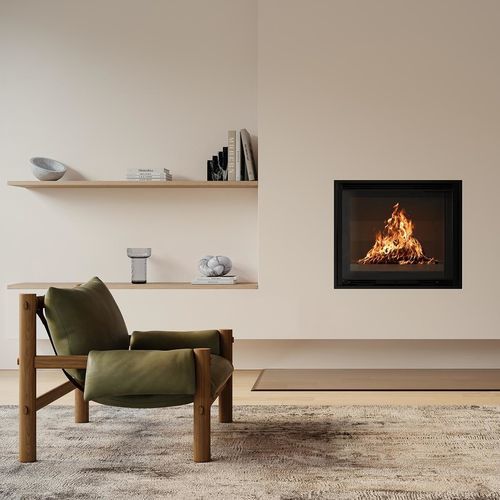Inserto per camini a legna - HEATCUBE - Rüegg Cheminée Schweiz AG - in metallo / a convezione forzata / contemporaneo