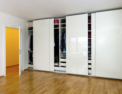 Armadio contemporaneo - LUGI - in vetro / in vetro laccato / a porte scorrevoli