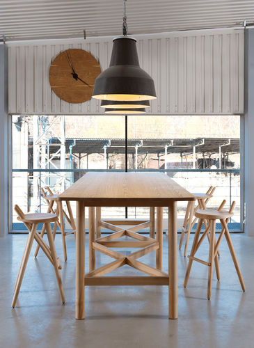 Tavolo alto contemporaneo - 02 - LUGI - in legno / rettangolare / per uso residenziale