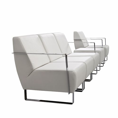 Divano modulare - TEMPO - DILEOFFICE - contemporaneo / in tessuto / con braccioli