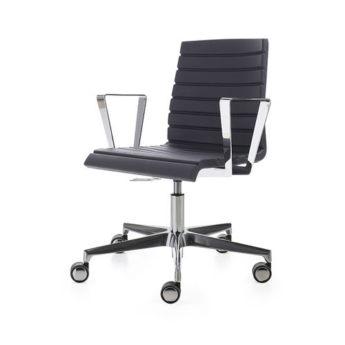 Sedia visitatore contemporanea - TOP+ - DILEOFFICE - da interno / in legno / in metallo