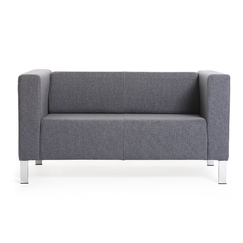 Divano contemporaneo - QUATRO - DILEOFFICE - in tessuto / grigio / colore personalizzabile