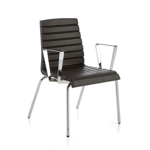 Sedia visitatore contemporanea - TOP+ - DILEOFFICE - da interno / in tessuto / in legno