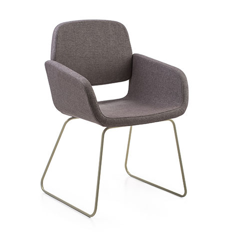 Sedia visitatore contemporanea - AITA - DILEOFFICE - da interno / in tessuto / in pelle