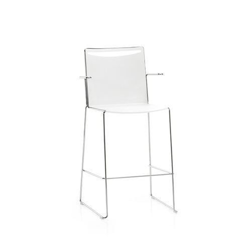 Sedia alta contemporanea - SPLASH - DILEOFFICE - da interno / in tessuto / in metallo