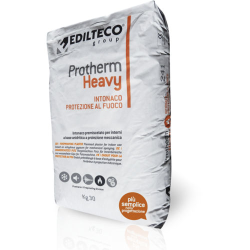Intonaco di protezione - PROTHERM HEAVY - EDILTECO Group - per muro / in gesso / antincendio