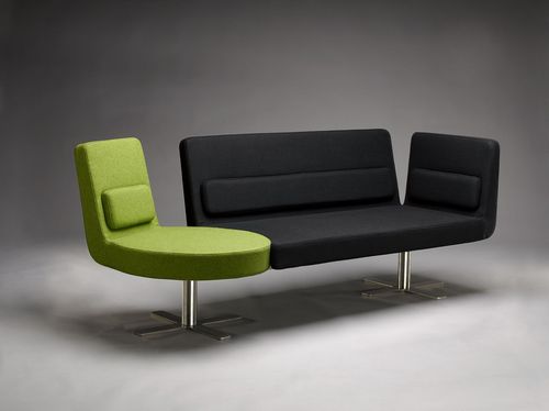 Divano design originale - AMADEO - mminterier - in tessuto / in pelle / multicolore