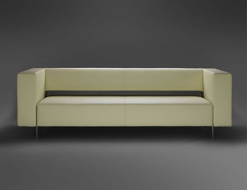 Divano contemporaneo - HATT  - mminterier - in pelle / beige / 3 posti