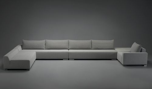 Divano modulare - MUUNDÓ - mminterier - contemporaneo / in tessuto / in pelle