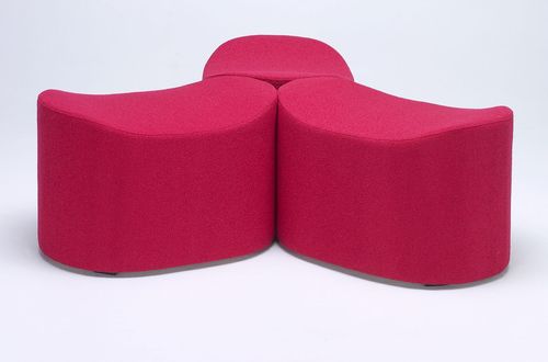 Pouf contemporaneo - EPSI - mminterier - in tessuto / in pelle