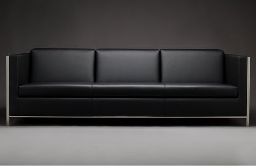 Divano contemporaneo - KUBUS - mminterier - in tessuto / in pelle / nero