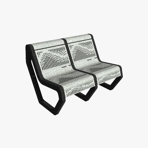Panca per spazi pubblici contemporanea - BR SERIES - Jonite Private Limited - in pietra / con schienale