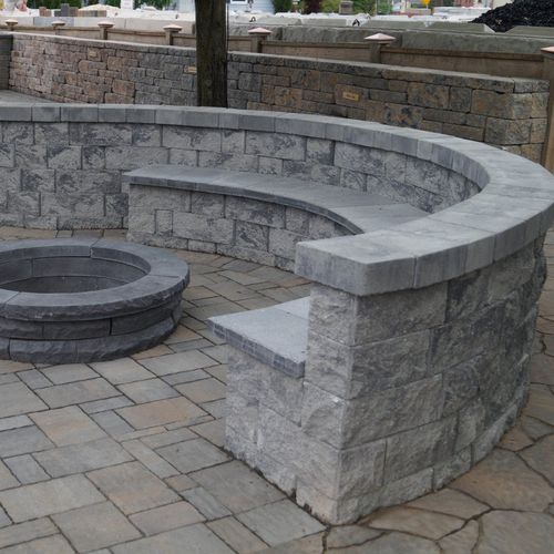 Blocco di calcestruzzo pieno - ALLAN BLOCK COURTYARD - Nitterhouse - per recinzione di giardino / per muro di contenimento / ad alta resistenza