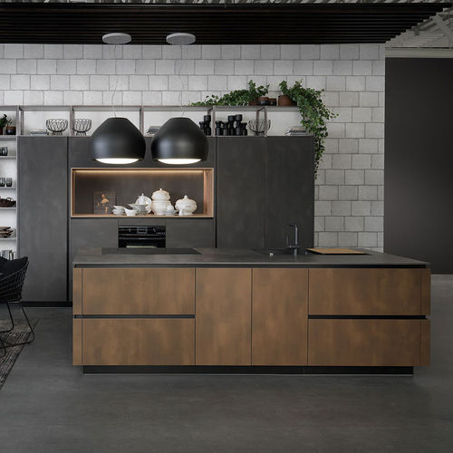 Cucina contemporanea - TIO - rational einbaukuechen - impiallacciata in legno / in legno laccato / in metallo