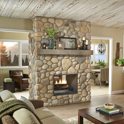 Paramento di pietre - RIVER ROCK - Eldorado Stone - indoor / da incollare / contemporaneo