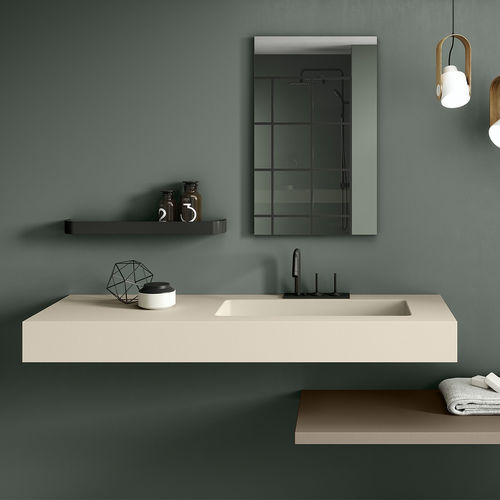 Lavabo sospeso - PROGRAM COLOUR - HIDROBOX by absara - in ceramica / rettangolare / 1 foro