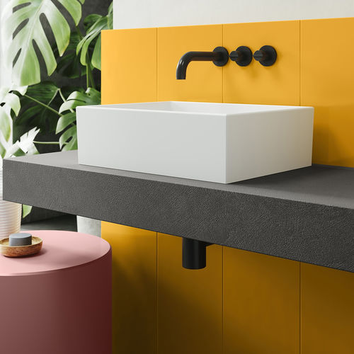 Piano di lavoro in resina - ARTOP - HIDROBOX by absara - in ardesia / in cemento / da bagno