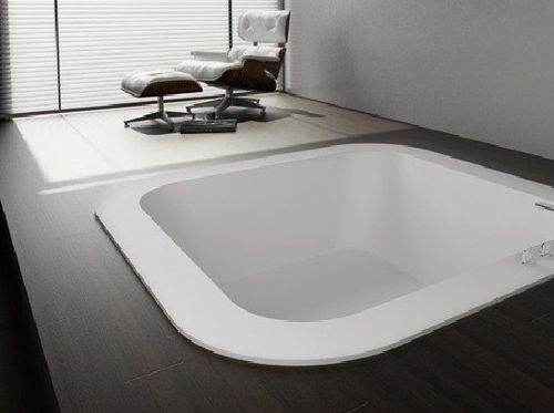 Vasca da bagno quadrata - ALFA FUSION - HIDROBOX by absara - in acrilico / idromassaggio / per cromoterapia