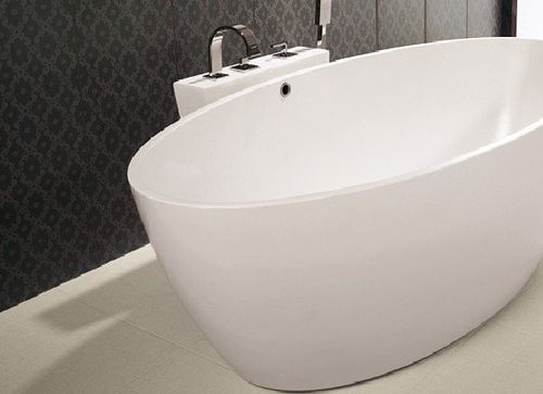 Vasca da bagno ovale - SPACE 155x78 - HIDROBOX by absara - da appoggio / in Solid Surface / bianca