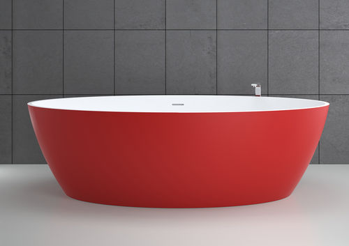 Vasca da bagno ovale - SPACE 180x85 - HIDROBOX by absara - da appoggio / in Solid Surface / idromassaggio