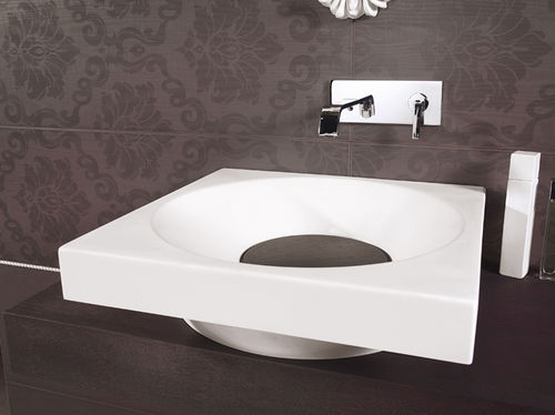 Lavabo da appoggio - ATREZZO - HIDROBOX by absara - in Solid Surface / quadrato / contemporaneo