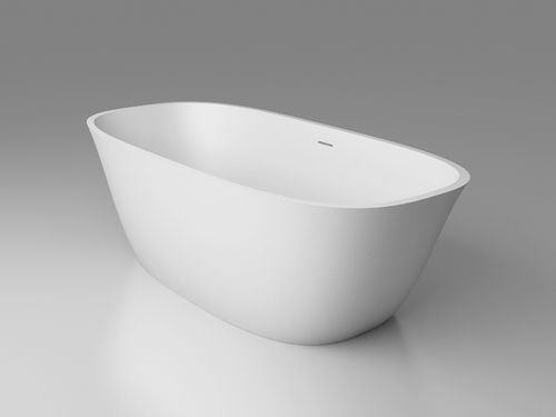 Vasca da bagno ovale - BETA ESSENTIAL V4 157x74 - HIDROBOX by absara - da appoggio / in Solid Surface / idromassaggio