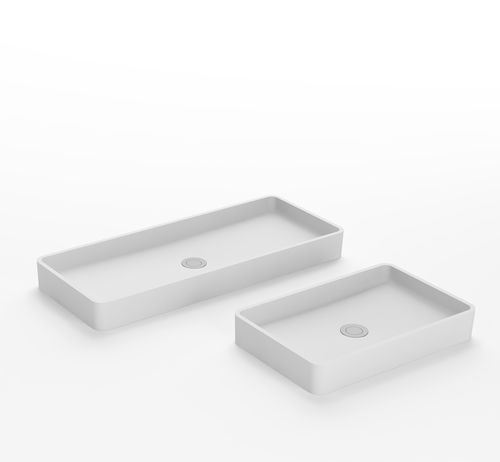 Lavabo da appoggio - CITY - HIDROBOX by absara - in Solid Surface / rettangolare / contemporaneo