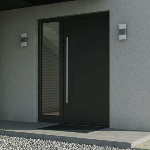 Porta d'ingresso - D 65 - heroal - in alluminio / battente / contemporanea