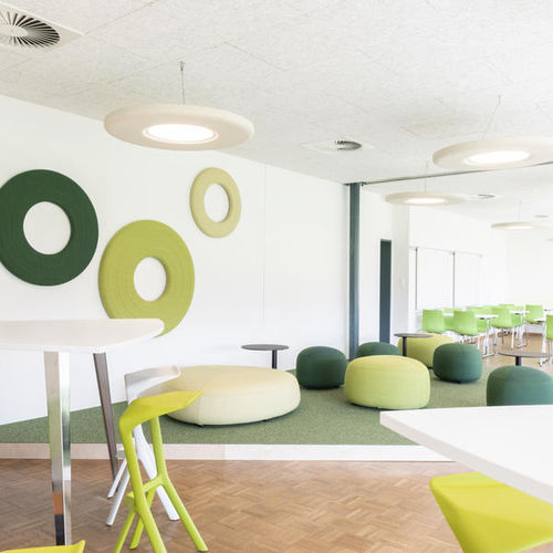 Baffle acustico in tessuto - BUZZIDONUT - BuzziSpace - sospeso / a soffitto / a muro