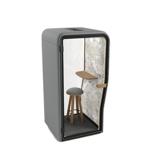 Isola di privacy per ufficio acustica - BUZZINEST BOOTH - BuzziSpace - a 1 posto / in legno / in tessuto
