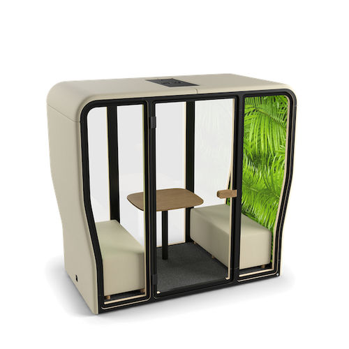 Isola di privacy per ufficio acustica - BUZZINEST POD  - BuzziSpace - da 2 persone / da 4 persone / in legno