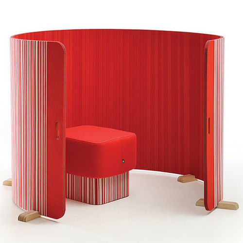 Paravento contemporaneo - BUZZITWIST - BuzziSpace - in legno / in feltro / per ufficio