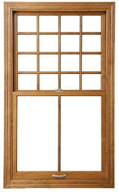Finestra in pino - ARCHITECT SERIES® DOUBLE-HUNG - PELLA - in mogano / con finitura ontano / in abete di Douglas