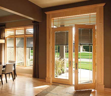 Porta finestra battente - DESIGNER SERIES® HINGED - PELLA - in alluminio / in legno / a doppi vetri