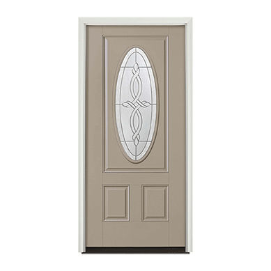 Porta d'ingresso - 3 PANEL OVAL - PELLA - in legno / in acciaio / in fibra di vetro