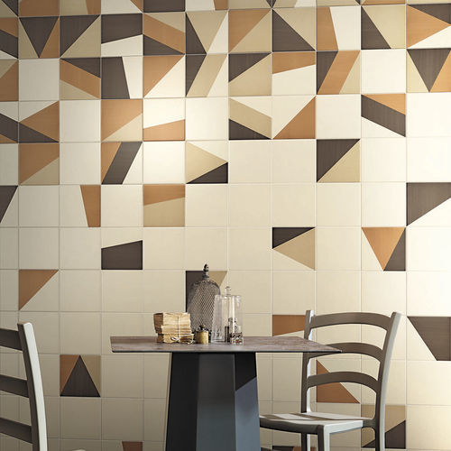 Piastrella in gres porcellanato - FABRICS - Ceramica Bardelli - opaca / dipinta a mano / da interno