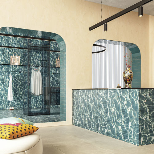 Piastrella in gres porcellanato - ELEMENTS 2 - ACQUA - Ceramica Bardelli - satinata / da interno / da bagno