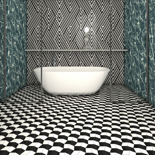 Piastrella in gres porcellanato - DISTORTION - Ceramica Bardelli - satinata / da interno / da bagno