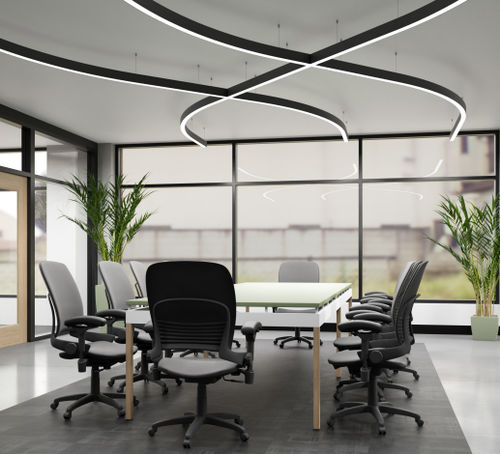 Luce a sospensione - ZYNN 2" LINES + ARCS  - SPI Lighting - LED / curva / professionale