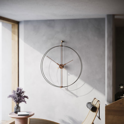 Orologio contemporaneo - BARCELONA PREMIUM - NOMON - a muro / analogico / in noce