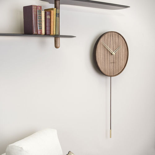 Orologio contemporaneo - SWING - NOMON - a muro / analogico / in noce