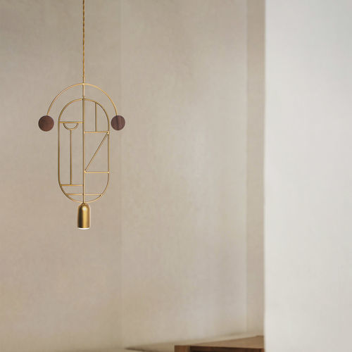 Lampada a sospensione - DOTS - NOMON - in metallo / in legno / contemporanea