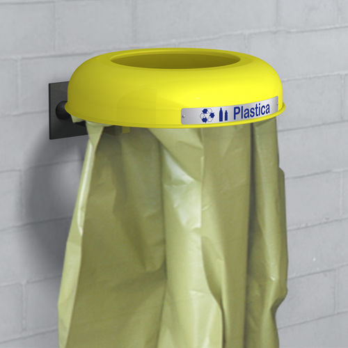 Portarifiuti pubblico - CLEAN 326-M - DIMCAR s.r.l. - per raccolta differenziata / da parete / in metallo