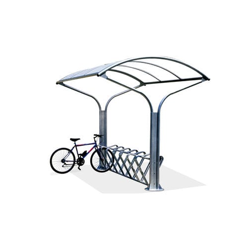Pensilina per biciclette in acciaio - CICLO 190 - DIMCAR s.r.l. - per spazi pubblici / per zone urbane