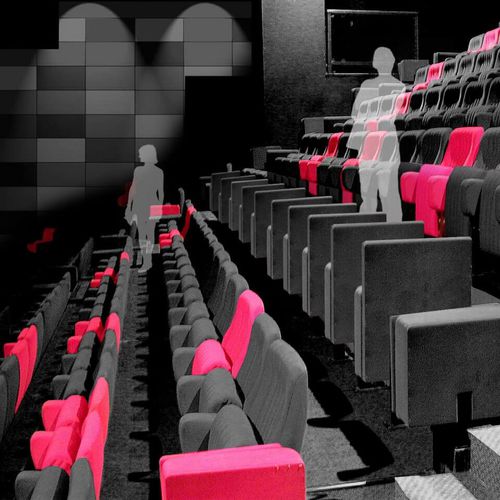 Poltrona per auditorium contemporanea - FOLD-UP - kleslo - in tessuto / in metallo / pieghevole